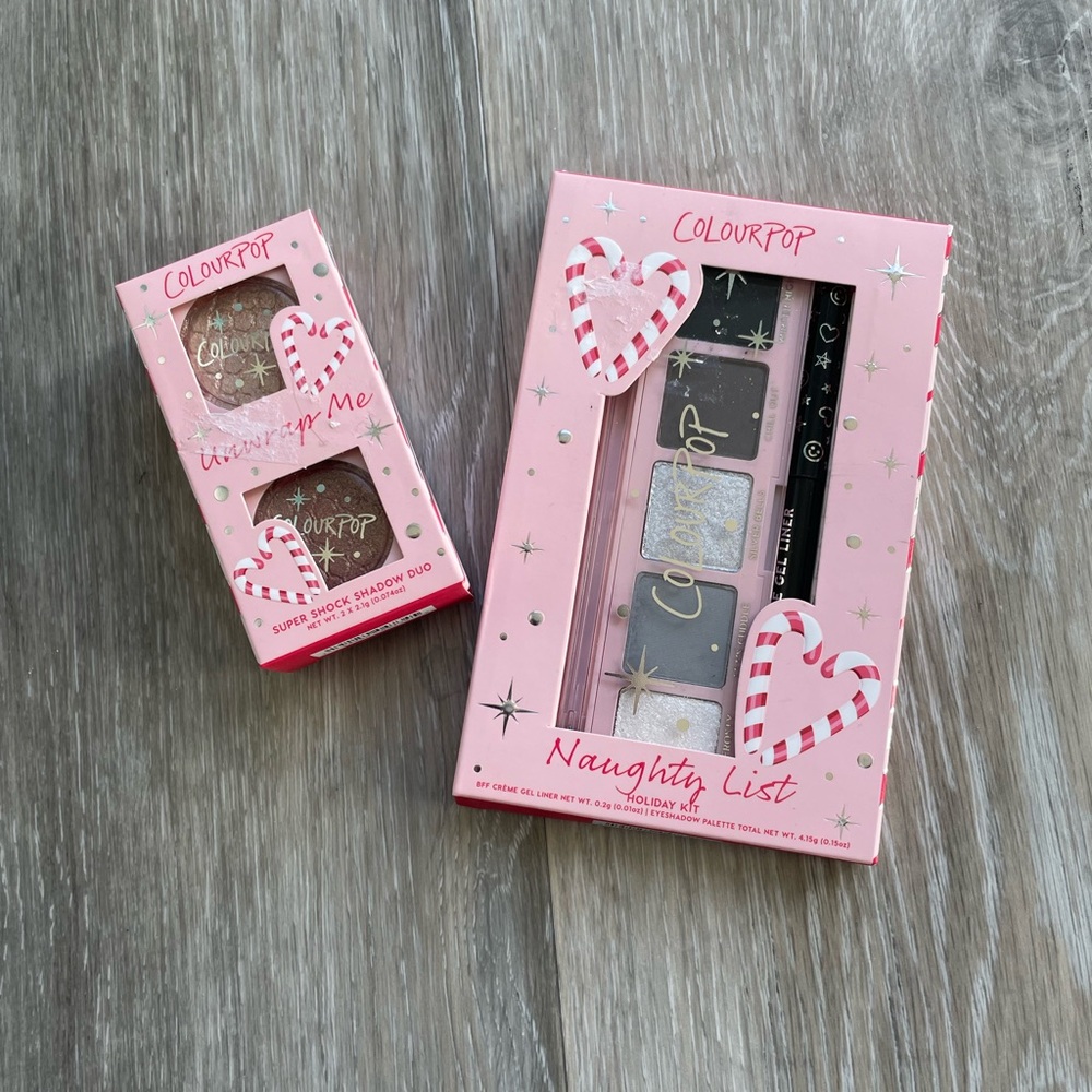 Colourpop Eyeshadows Naughty List & Unwrap Me Kits NEW Out All Night